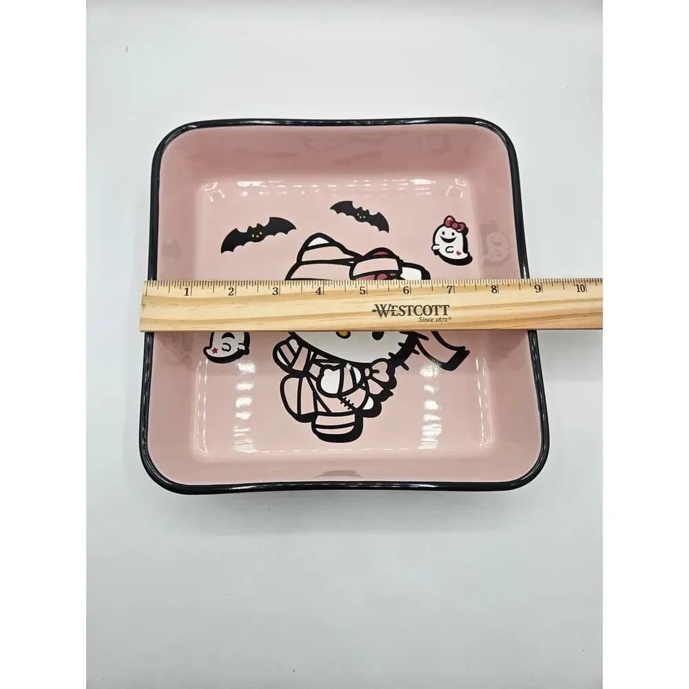 Hello Kitty Halloween Baking Dish Mummy Bats Ghosts Pink‎ 9 x 9 NEW Sanrio